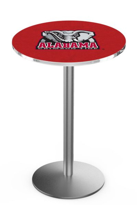 University of Alabama "Elephant" L214 Pub Table w/ Stainless Base Image 1