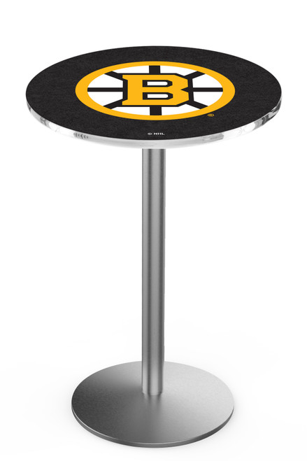 Boston Bruins L214 Pub Table w/ Stainless Base
