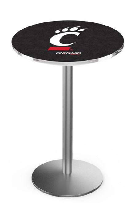 University of Cincinnati L214 Pub Table w/ Stainless Base Image 1