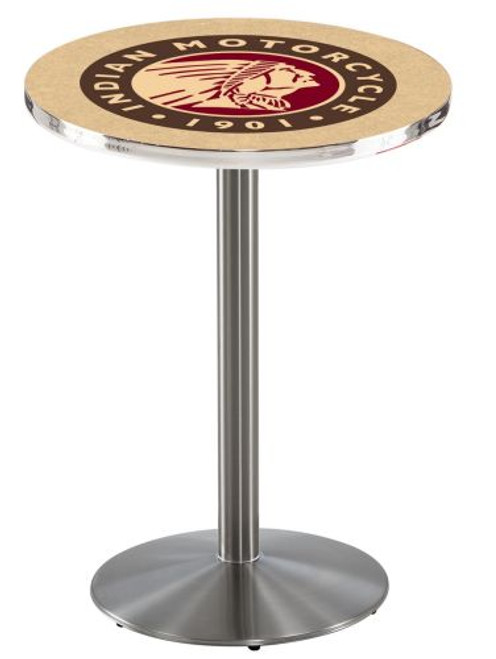 Indian Motorcycle L214 Pub Table w/ Stainless Base Image 1