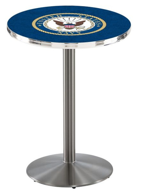 United States Navy L214 Pub Table w/ Stainless Base Image 1