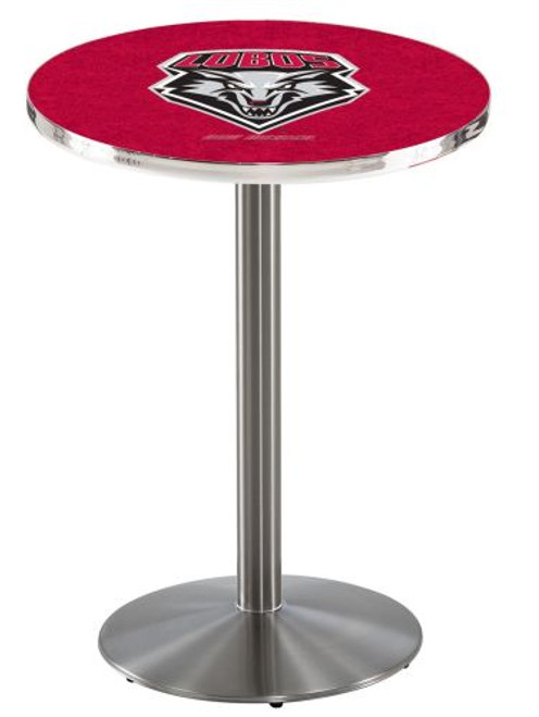 University of New Mexico L214 Pub Table w/ Stainless Base Image 1