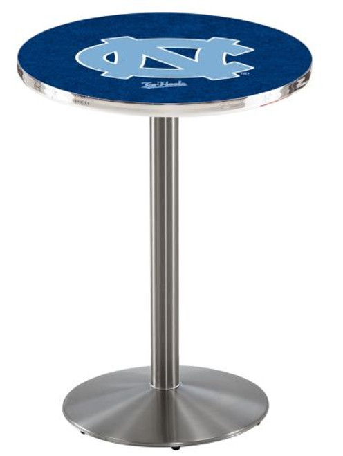 University of North Carolina L214 Pub Table w/ Stainless Base Image 1