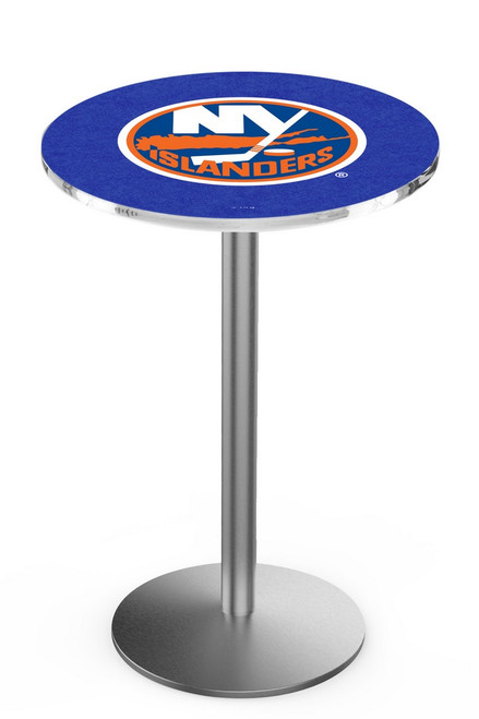 New York Islanders L214 Pub Table w/ Stainless Base Image 1