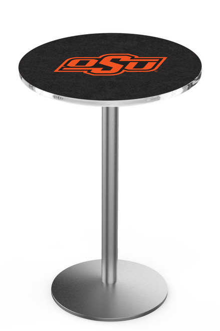 Oklahoma State University L214 Pub Table w/ Stainless Base Oklahoma State University L214 Pub Table w/ Stainless Base