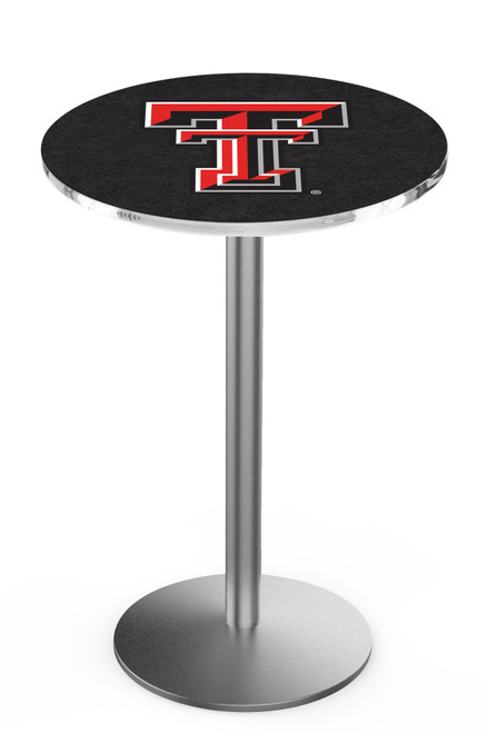 Texas Tech University L214 Pub Table w/ Stainless Base Texas Tech University L214 Pub Table w/ Stainless Base