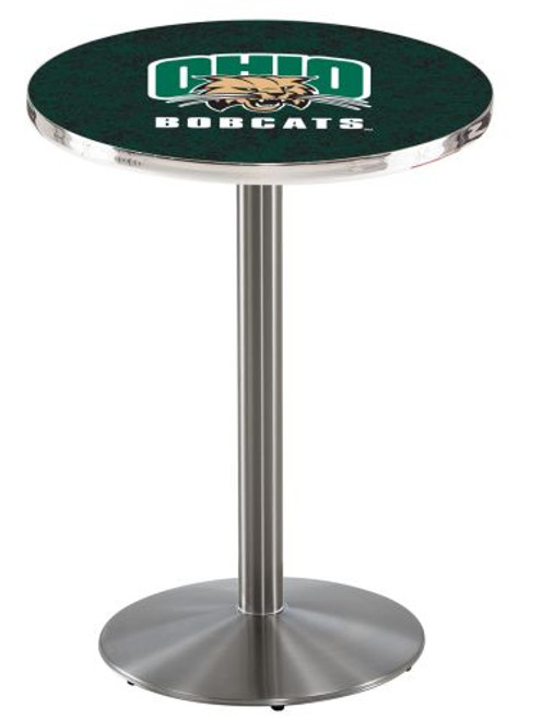 Ohio University L214 Pub Table w/ Stainless Base Image 1