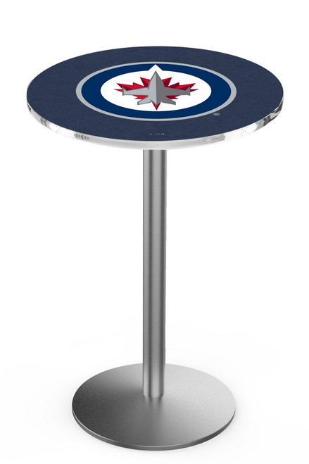 Winnipeg Jets L214 Pub Table w/ Stainless Base Image 1