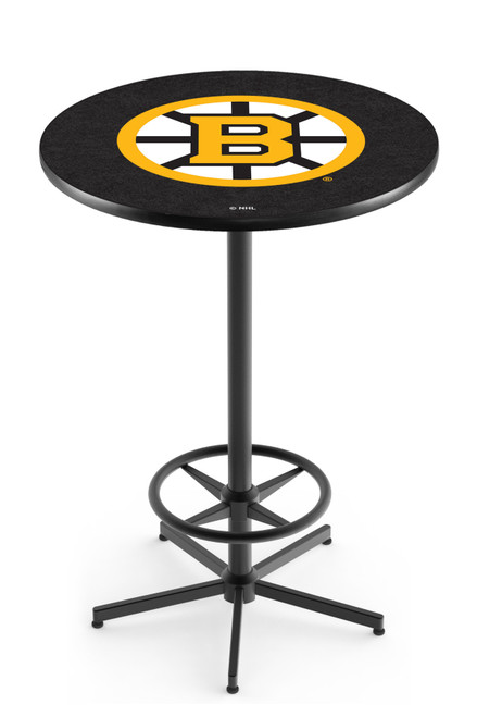 Boston Bruins L216 Pub Table w/ Black Base