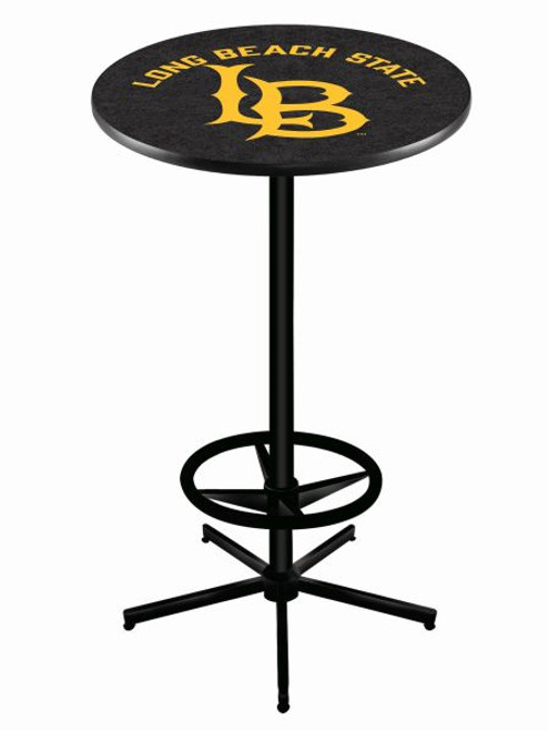 Long Beach State University L216 Pub Table w/ Black Base Image 1