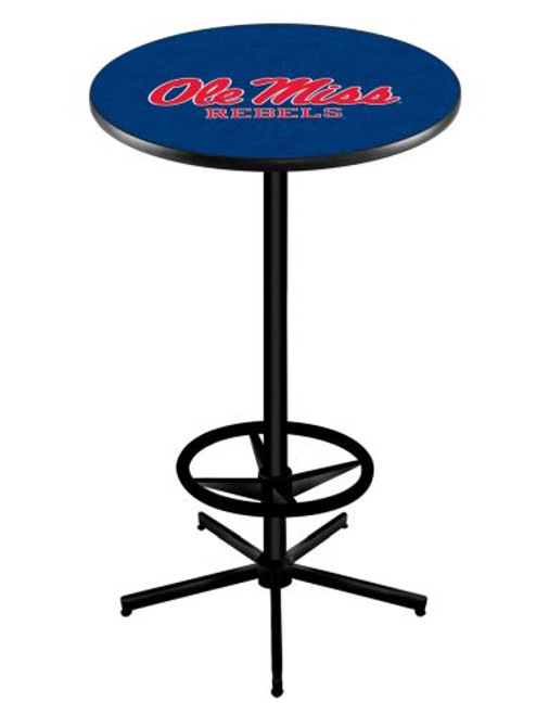 University of Mississippi L216 Pub Table w/ Black Base Image 1