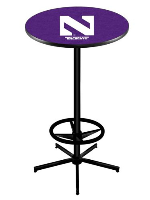 Northwestern University L216 Pub Table w/ Black Base Image 1