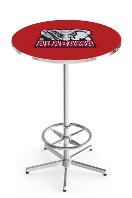 University of Alabama 'Elephant' L216 Pub Table w/ Chrome Base Image 1