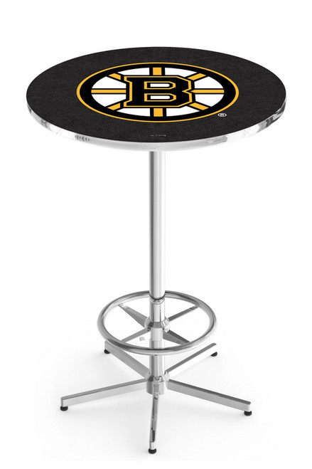 Boston Bruins L216 Pub Table w/ Chrome Base Image 1