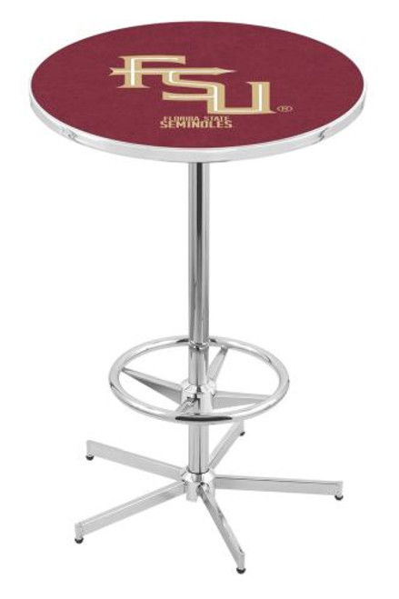 Florida State University 'FSU' L216 Pub Table w/ Chrome Base Image 1
