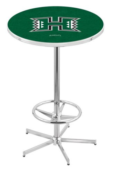 University of Hawaii L216 Pub Table w/ Chrome Base Image 1