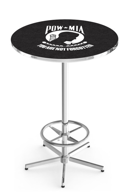 POW-MIA L216 Pub Table w/ Chrome Base