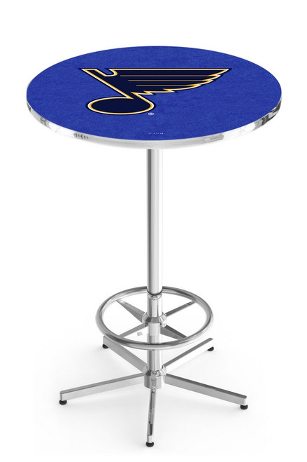 St Louis Blues L216 Pub Table w/ Black Base Image 1