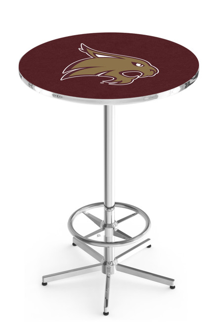 Texas State University L216 Pub Table w/ Chrome Base Texas State University L216 Pub Table w/ Chrome Base