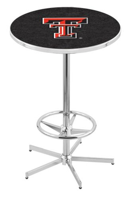 Texas Tech University L216 Pub Table w/ Chrome Base Image 1