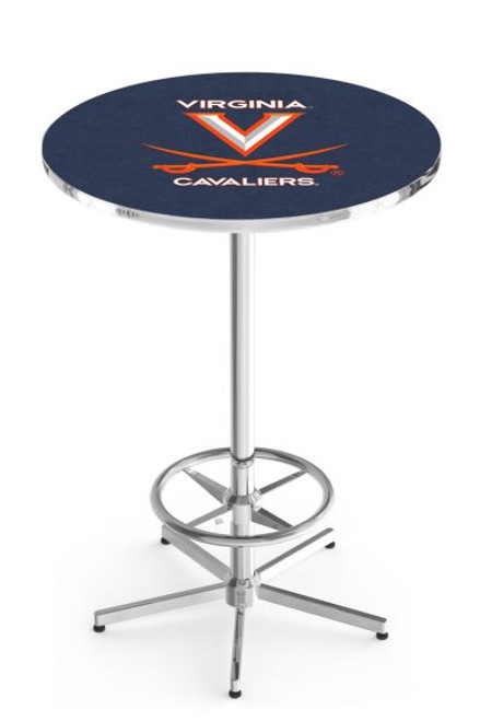 University of Virginia L216 Pub Table w/ Chrome Base Image 1