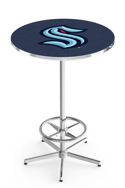 Seattle Kraken L216 Pub Table w/ Chrome Base Image 1