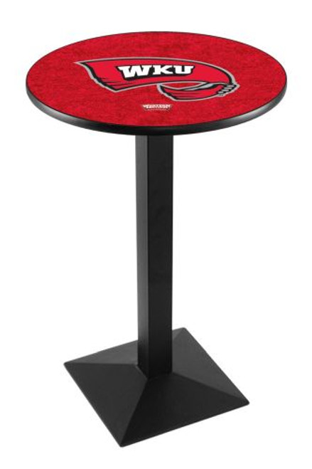 Western Kentucky University L217 Pub Table w/ Black Base Image 1