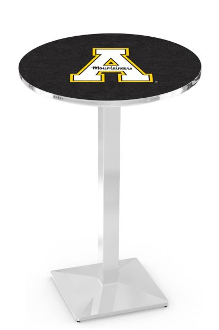 Appalachian State University L217 Pub Table w/ Chrome Base Image 1