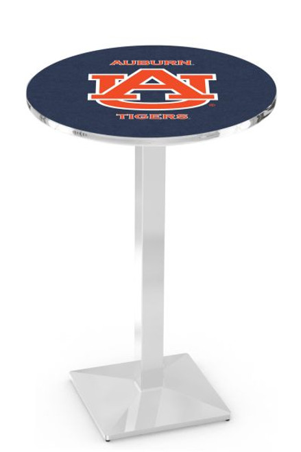 Auburn University L217 Pub Table w/ Chrome Base Image 1