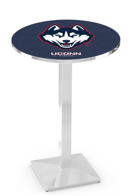 University of Connecticut L217 Pub Table w/ Chrome Base Image 1