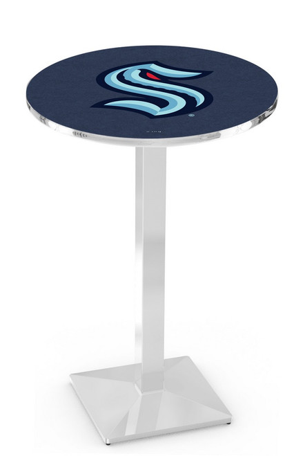 Seattle Kraken L217 Pub Table w/ Chrome Base Image 1