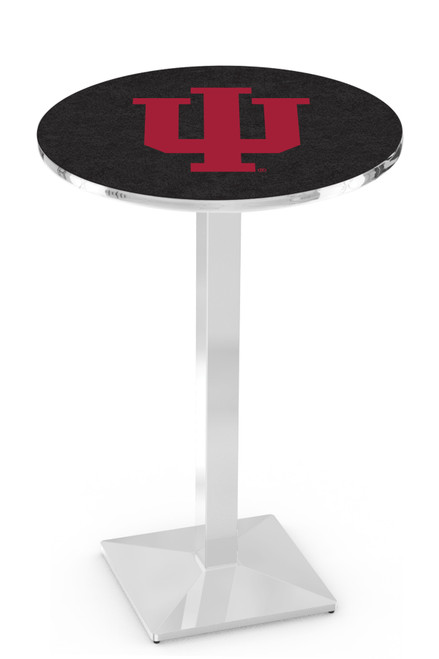 Indiana University L217 Pub Table w/ Chrome Base