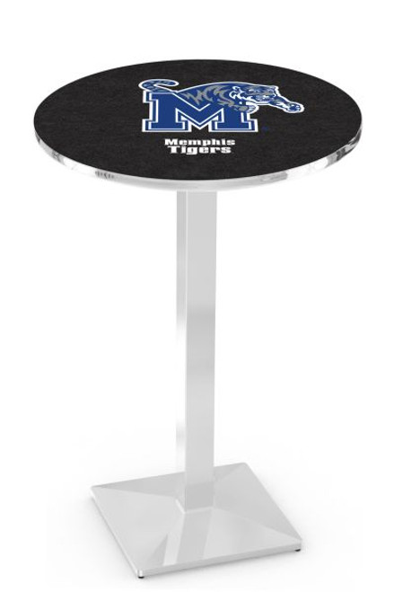 Memphis University L217 Pub Table w/ Chrome Base Image 1