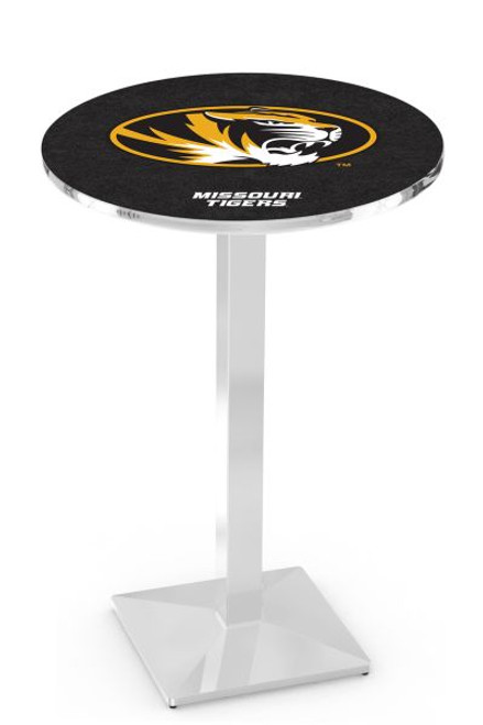 University of Missouri L217 Pub Table w/ Chrome Base Image 1