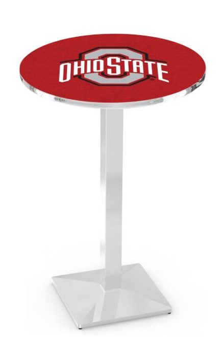 Ohio State University L217 Pub Table w/ Chrome Base Image 1