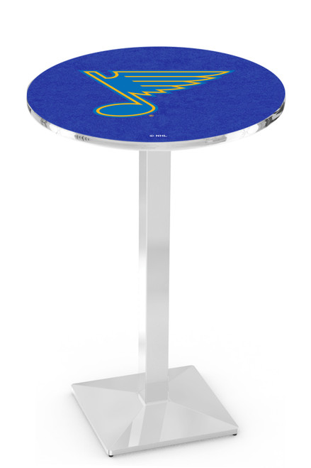 St Louis Blues L217 Pub Table w/ Chrome Base