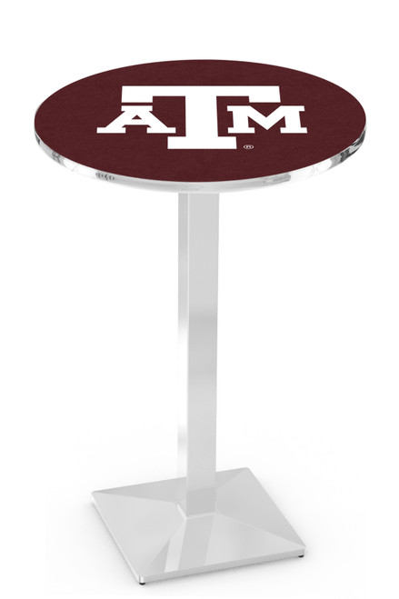 Texas A&M University L217 Pub Table w/ Chrome Base Texas A&M University L217 Pub Table w/ Chrome Base