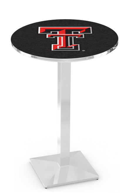 Texas Tech University L217 Pub Table w/ Chrome Base Texas Tech University L217 Pub Table w/ Chrome Base