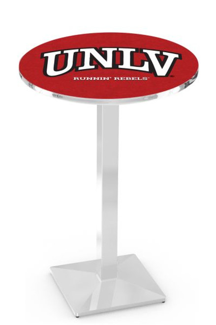 University of Neveda Las Vegas L217 Pub Table w/ Chrome Base Image 1