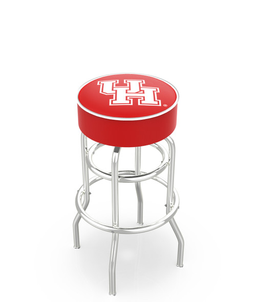 Houston Cougars L7C1 Chrome Bar Stool w/ Swivel Seat