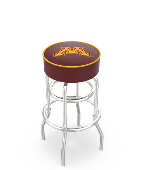 Minnesota Golden Gophers L7C1 Chrome Bar Stool w/ Swivel Seat Minnesota Golden Gophers L7C1 Chrome Bar Stool w/ Swivel Seat