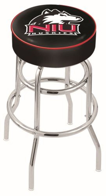 Northern Illinois Huskies L7C1 Chrome Bar Stool w/ Swivel Seat Image 1