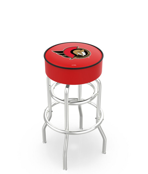 Ottawa Senators L7C1 Chrome Bar Stool w/ Swivel Seat Image 1