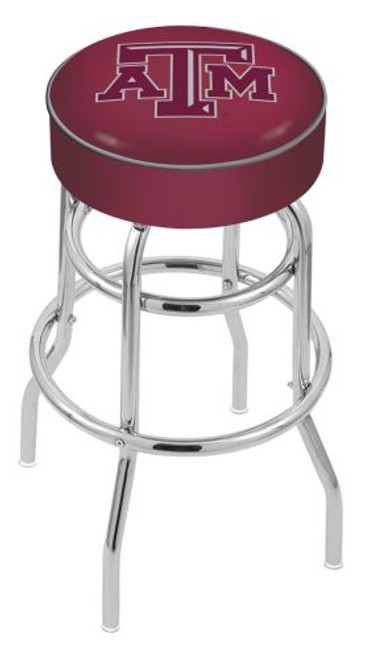 Texas A&M Aggies L7C1 Chrome Bar Stool w/ Swivel Seat Image 1