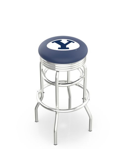 Brigham Young Bar Stool w/ Cougars Logo Swivel Seat - L7C3C Image 1