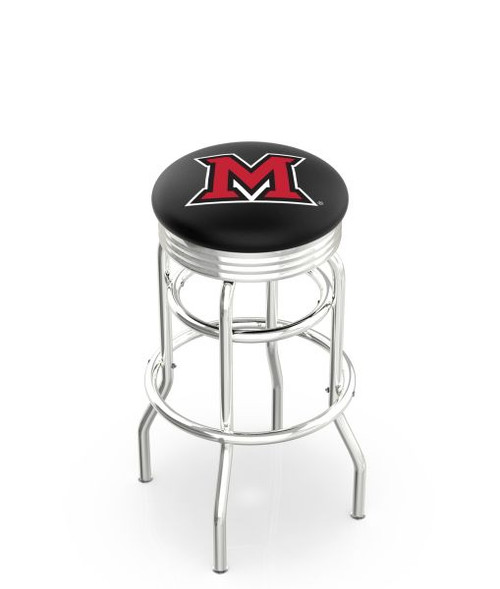 Miami Bar Stool w/ Redhawks Logo Swivel Seat - L7C3C Image 1