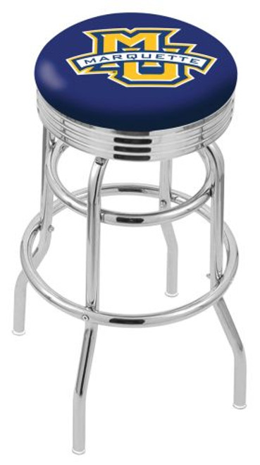 Marquette Bar Stool w/ Golden Eagles Logo Swivel Seat - L7C3C Image 1