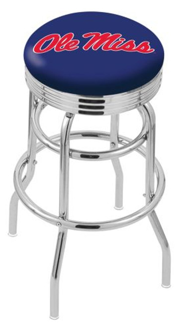 Ole Miss Bar Stool w/ Rebels Logo Swivel Seat - L7C3C Image 1