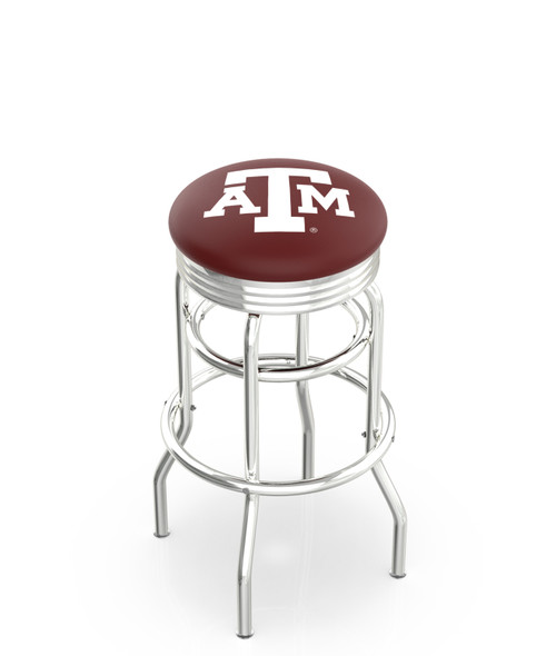 Texas A&M Bar Stool w/ Aggies Logo Swivel Seat - L7C3C Texas A&M Bar Stool w/ Aggies Logo Swivel Seat - L7C3C