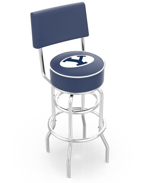 Brigham Young Bar Stool w/ Cougars Logo Swivel Seat - L7C4 Image 1